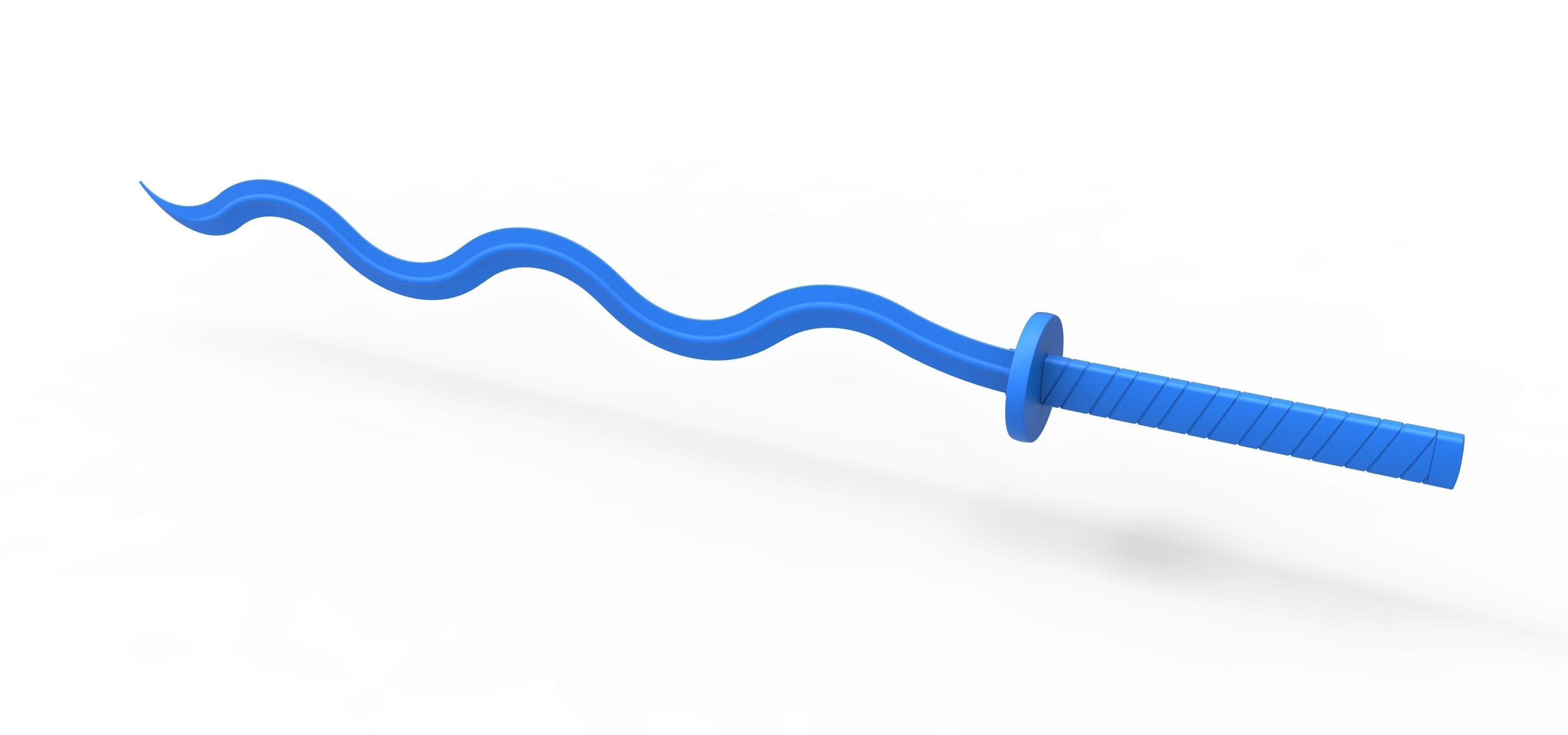 Sword of Iguro Obanai Demon Slayer 3D print model_11