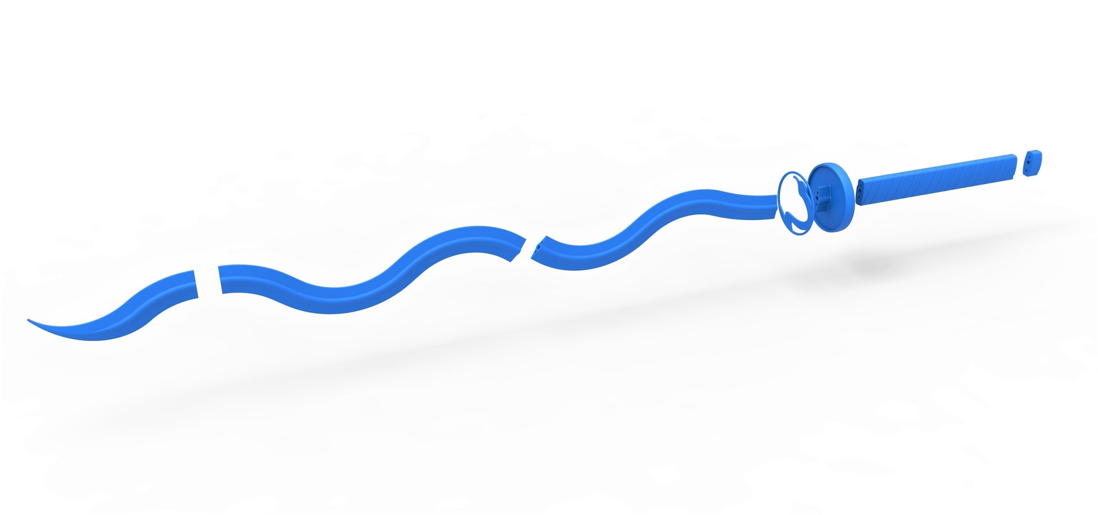 Sword of Iguro Obanai Demon Slayer 3D print model_12