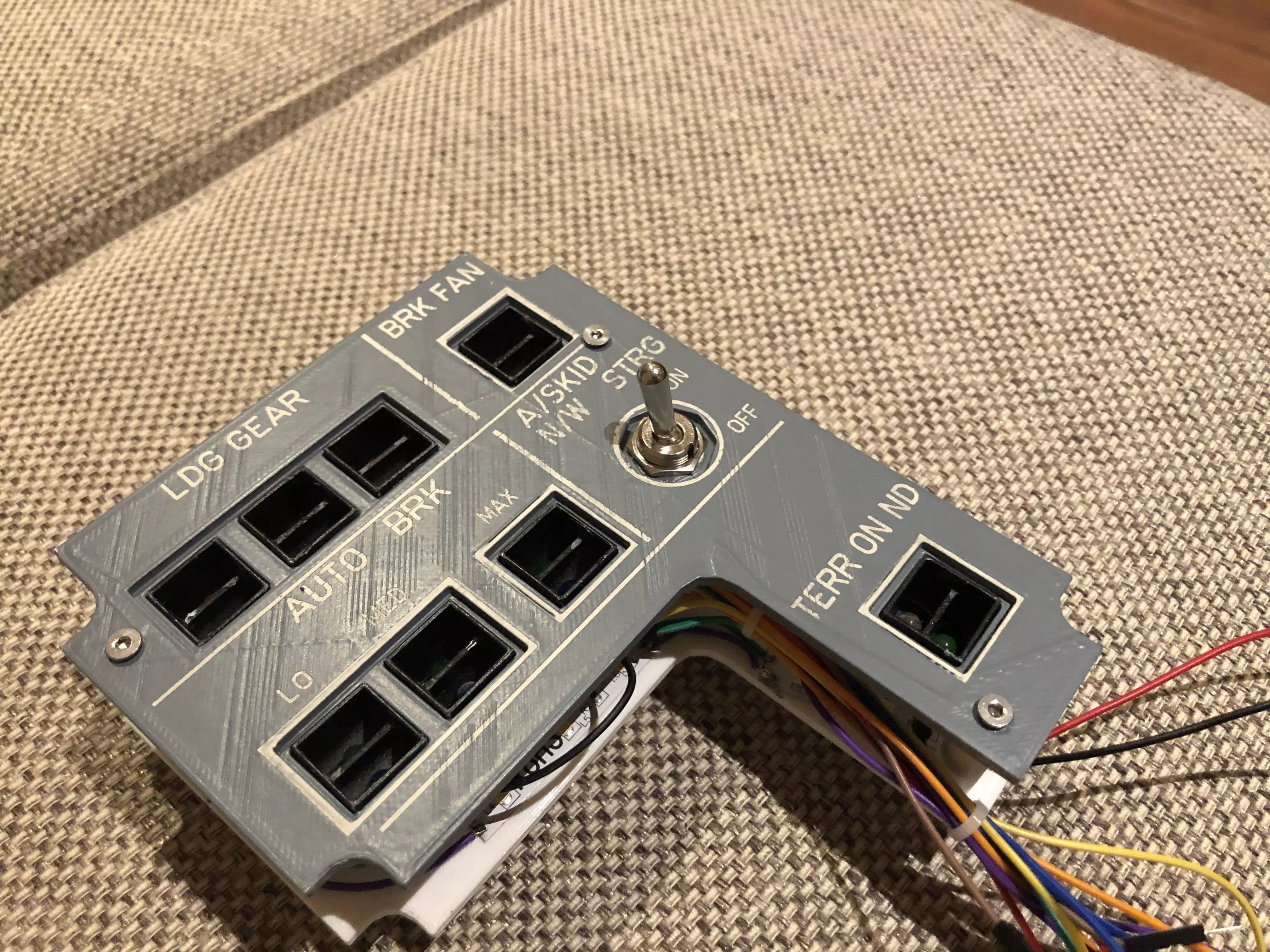 Airbus A320 AUTOBRAKE panel fully functional 3D Printable 3D print model_0