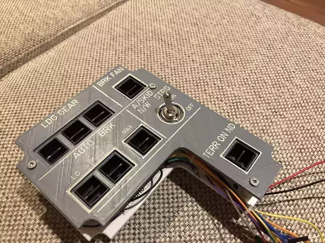 Airbus A320 AUTOBRAKE panel fully functional 3D Printable 3D print model