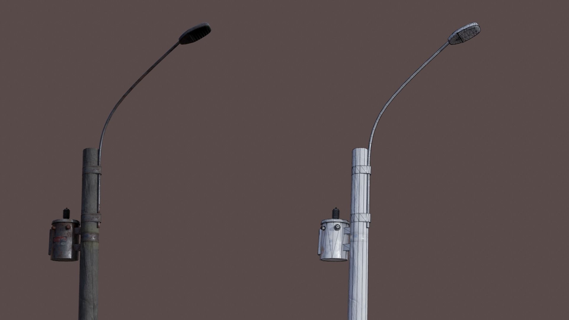 Electric Pole Low-poly 3D model_3