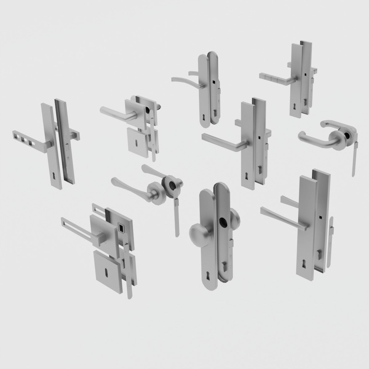 Doors and Handles 3D model_6