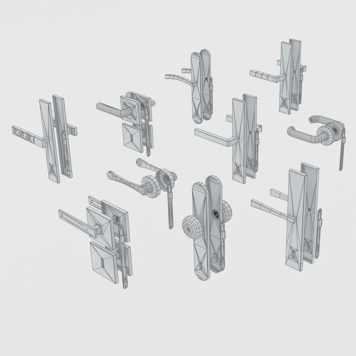 Doors and Handles 3D model_7