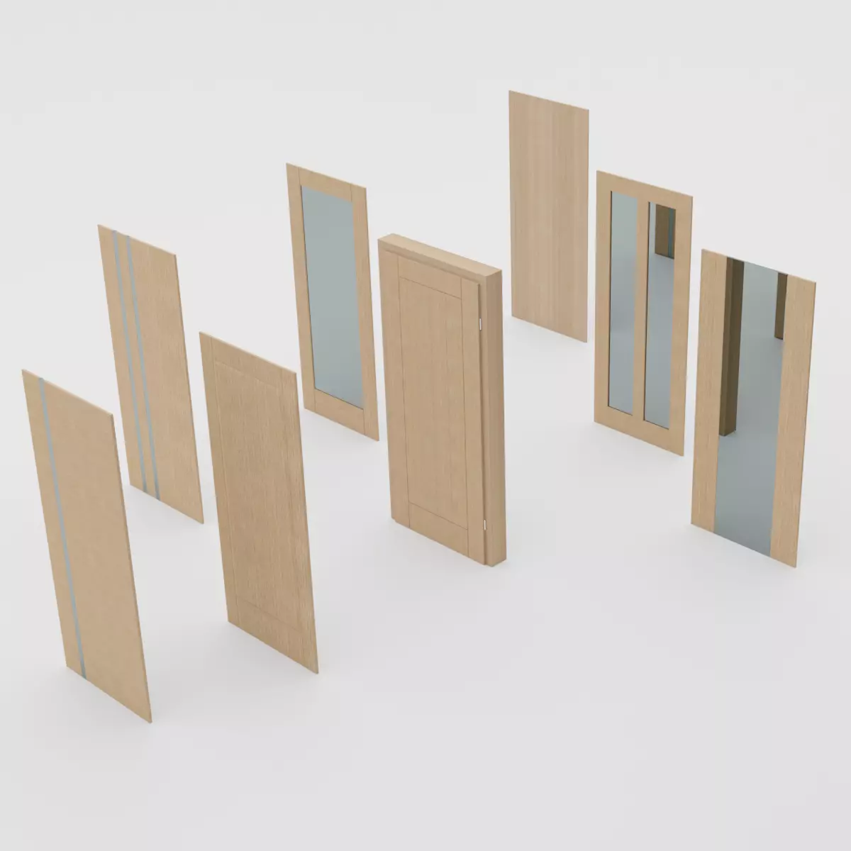 Doors and Handles 3D model_0