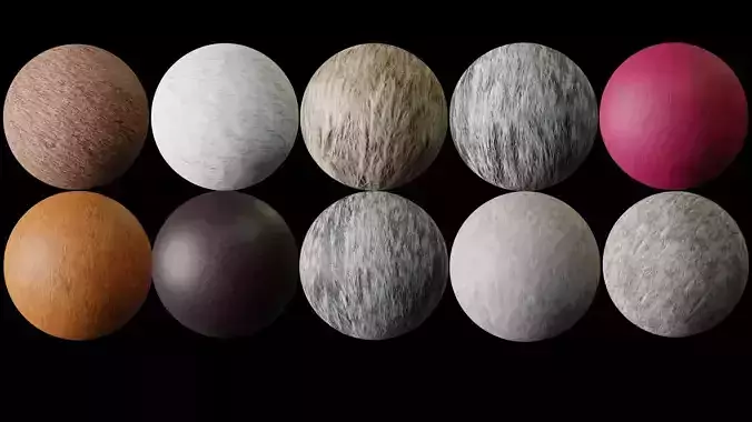 Fur PBR Material Pack 3D model