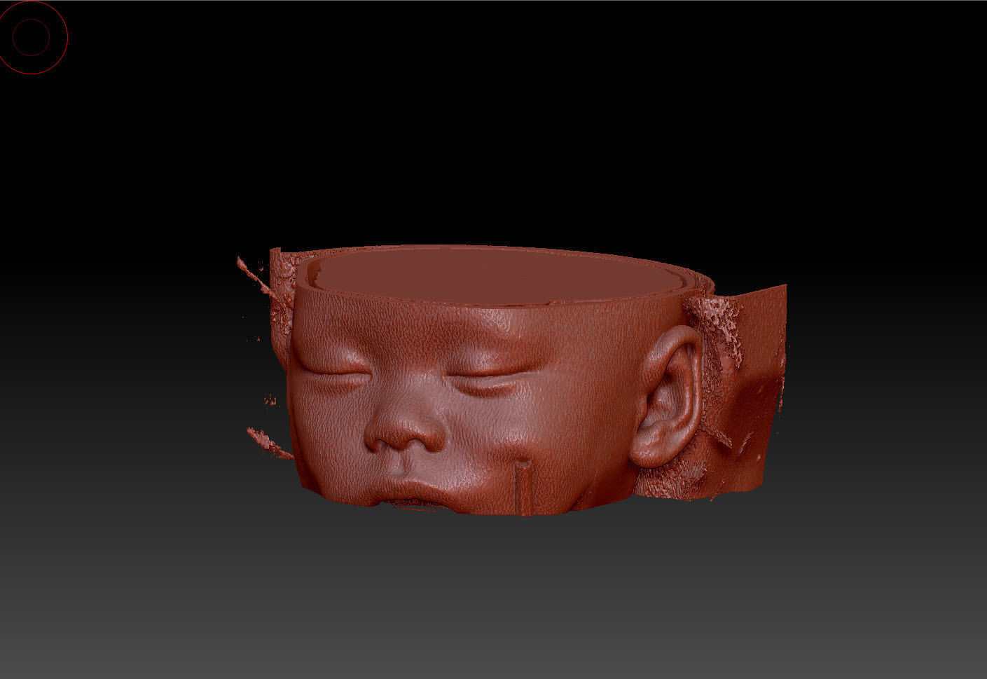 SKULL-Skin MRI  3D print model_3