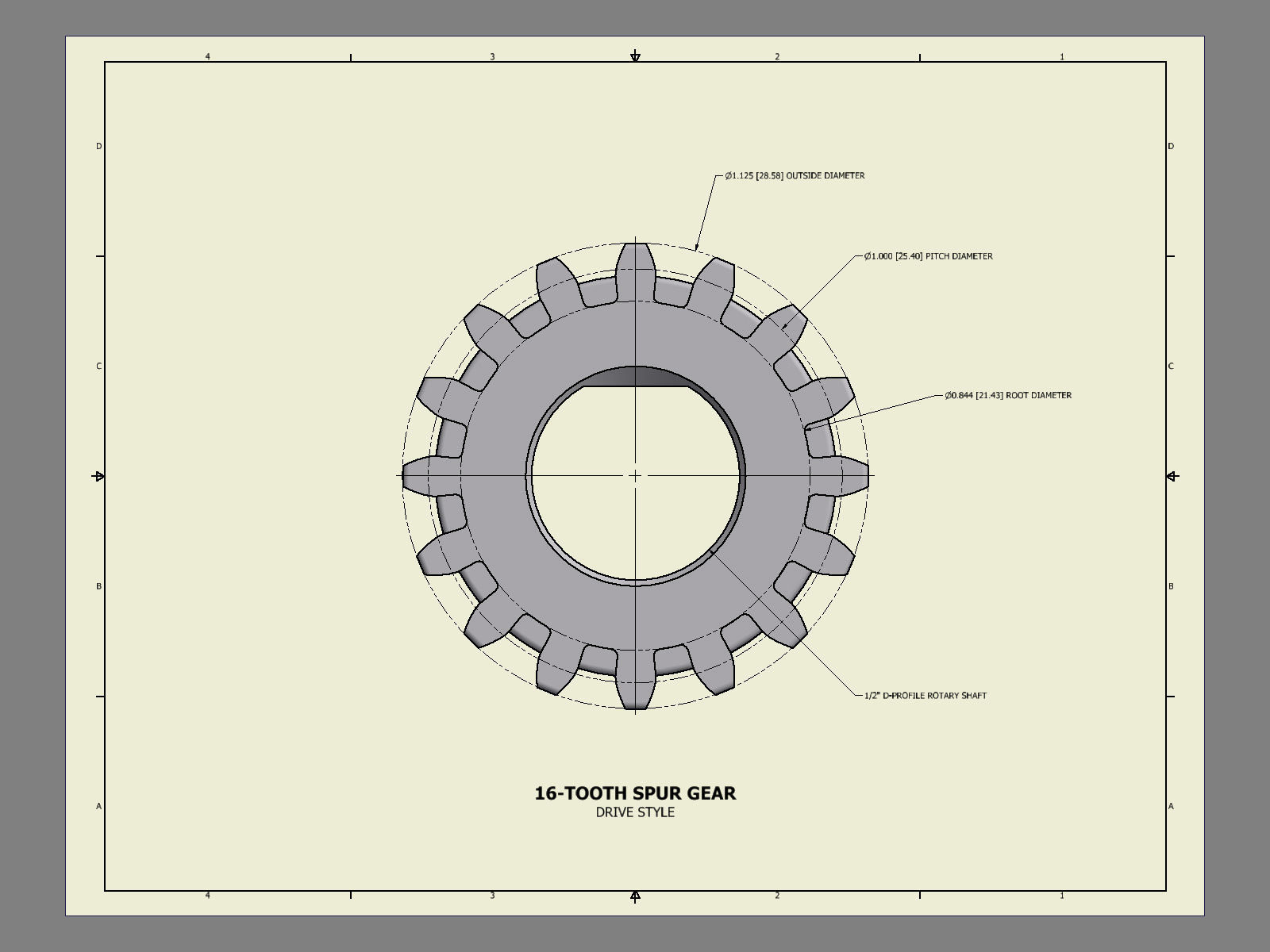 16-Tooth Spur Gear Free 3D print model_3