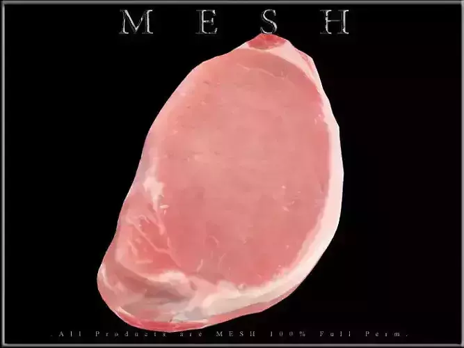 Pork Loin Steak Low-poly 3D model