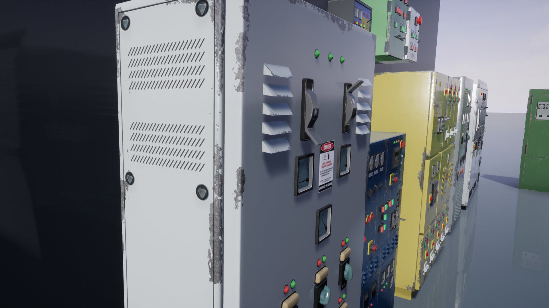 Industrial Control Panel Low-poly 3D model_9