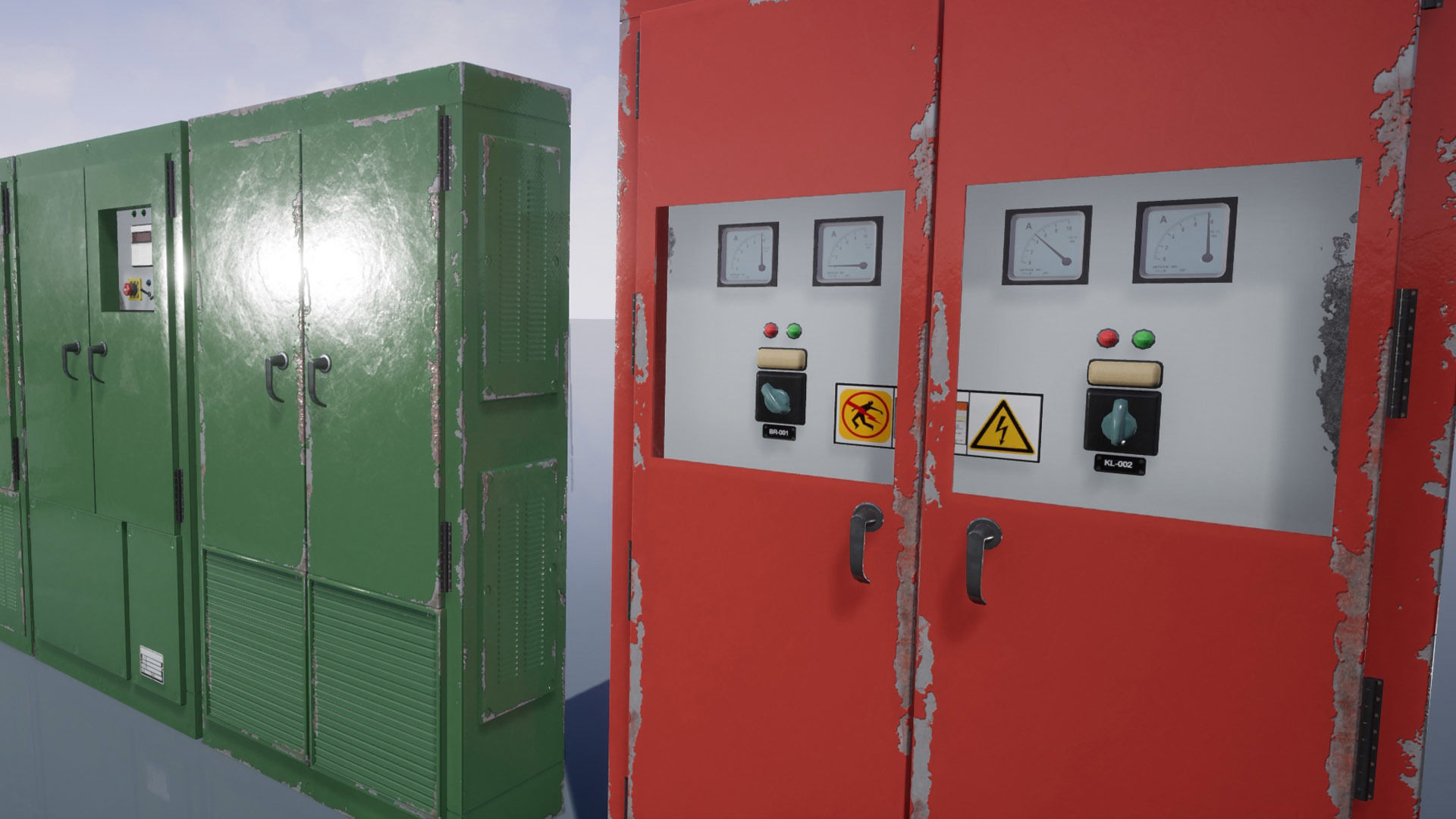 Industrial Control Panel Low-poly 3D model_13