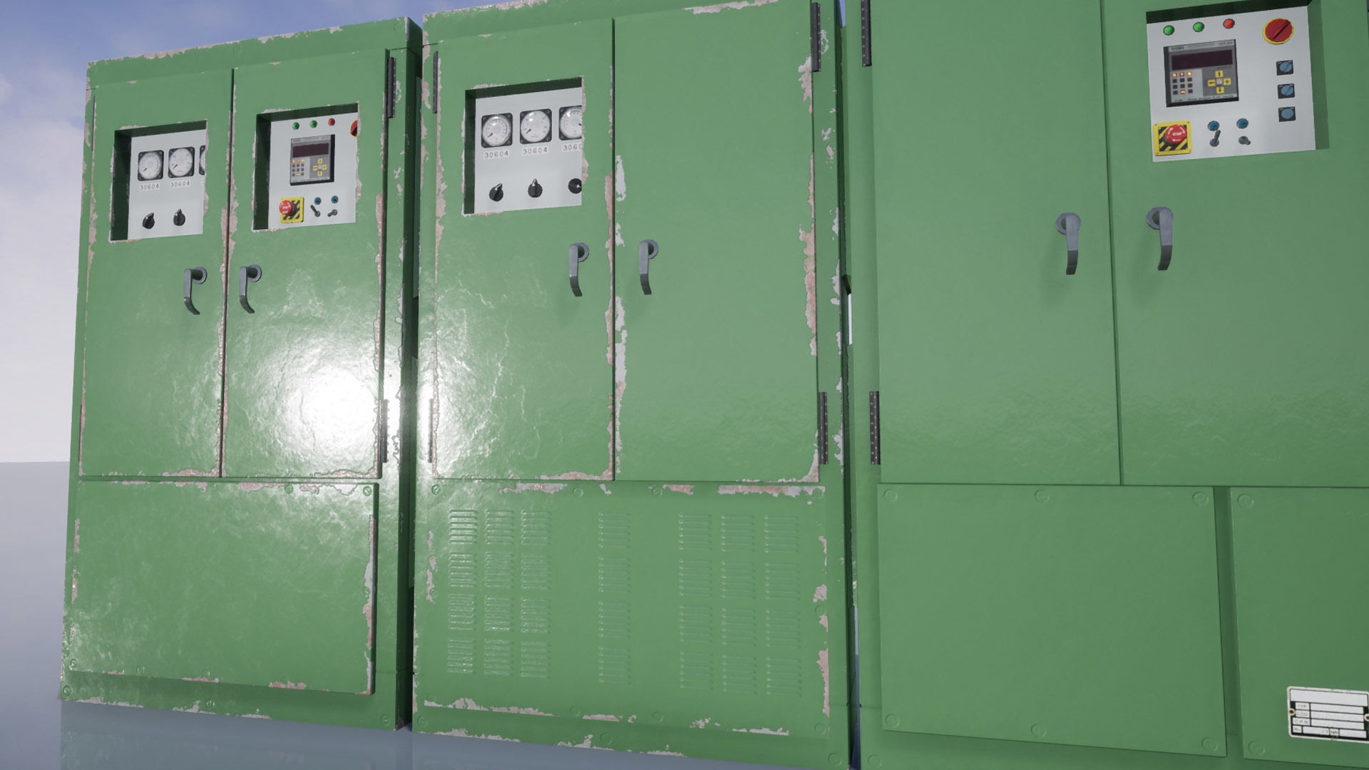 Industrial Control Panel Low-poly 3D model_11