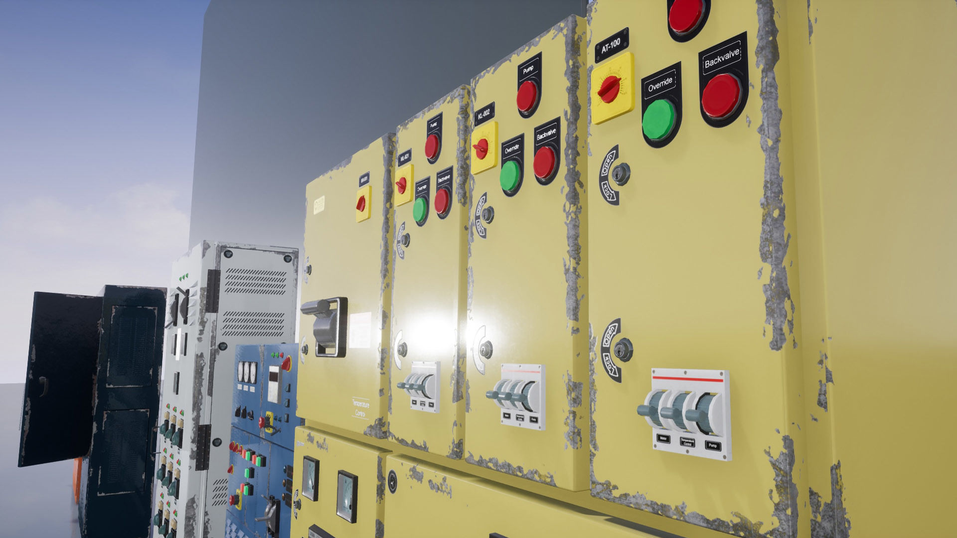 Industrial Control Panel Low-poly 3D model_6