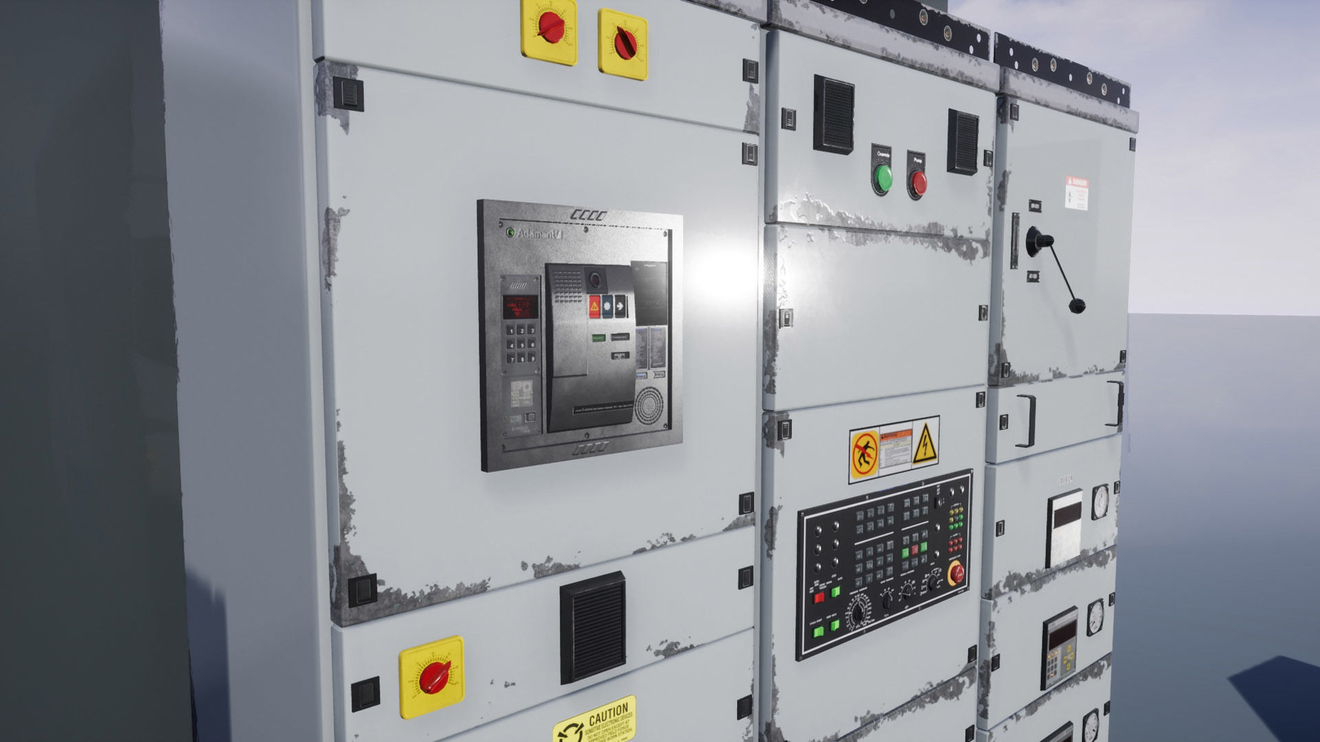 Industrial Control Panel Low-poly 3D model_5
