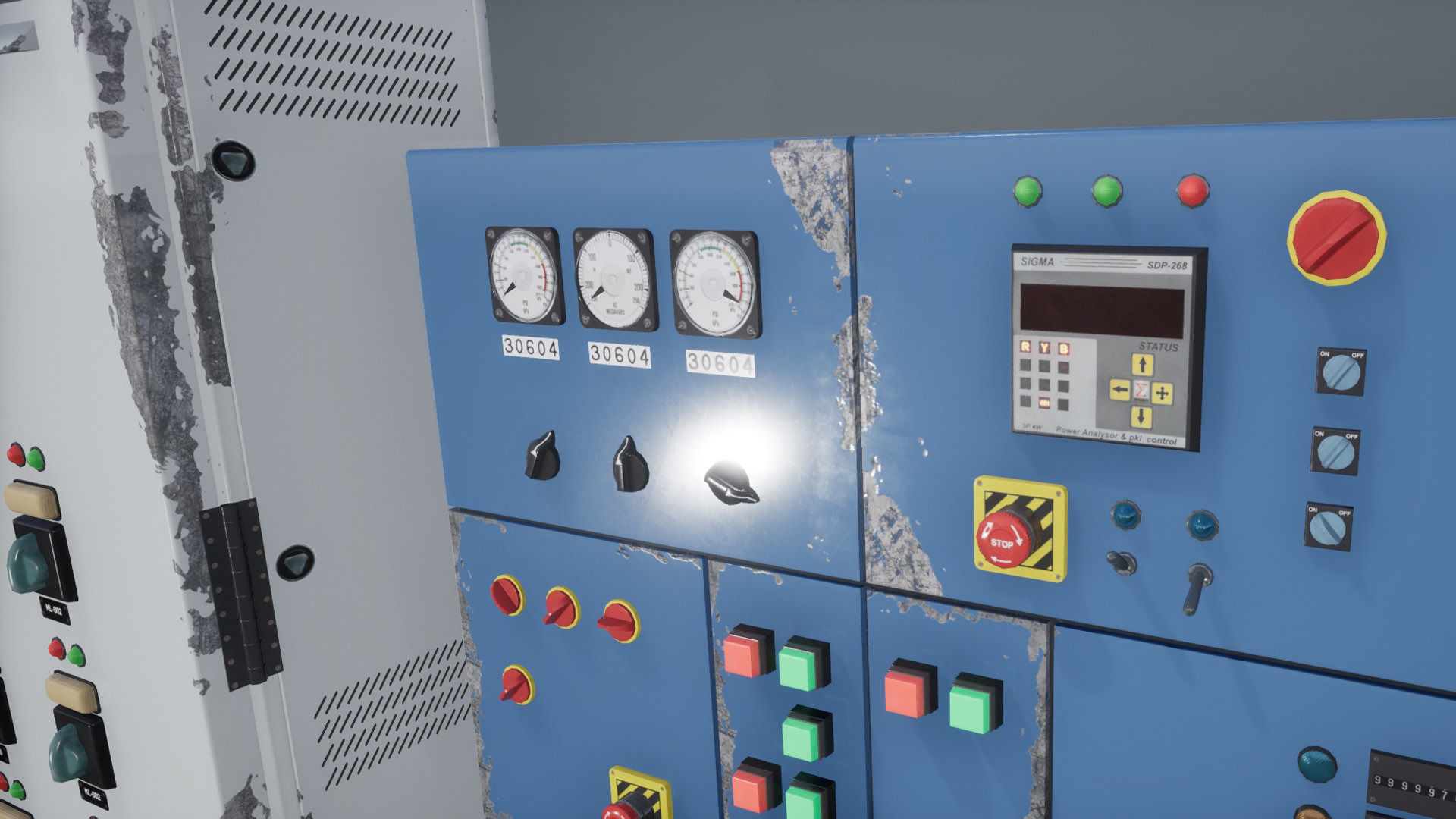 Industrial Control Panel Low-poly 3D model_10