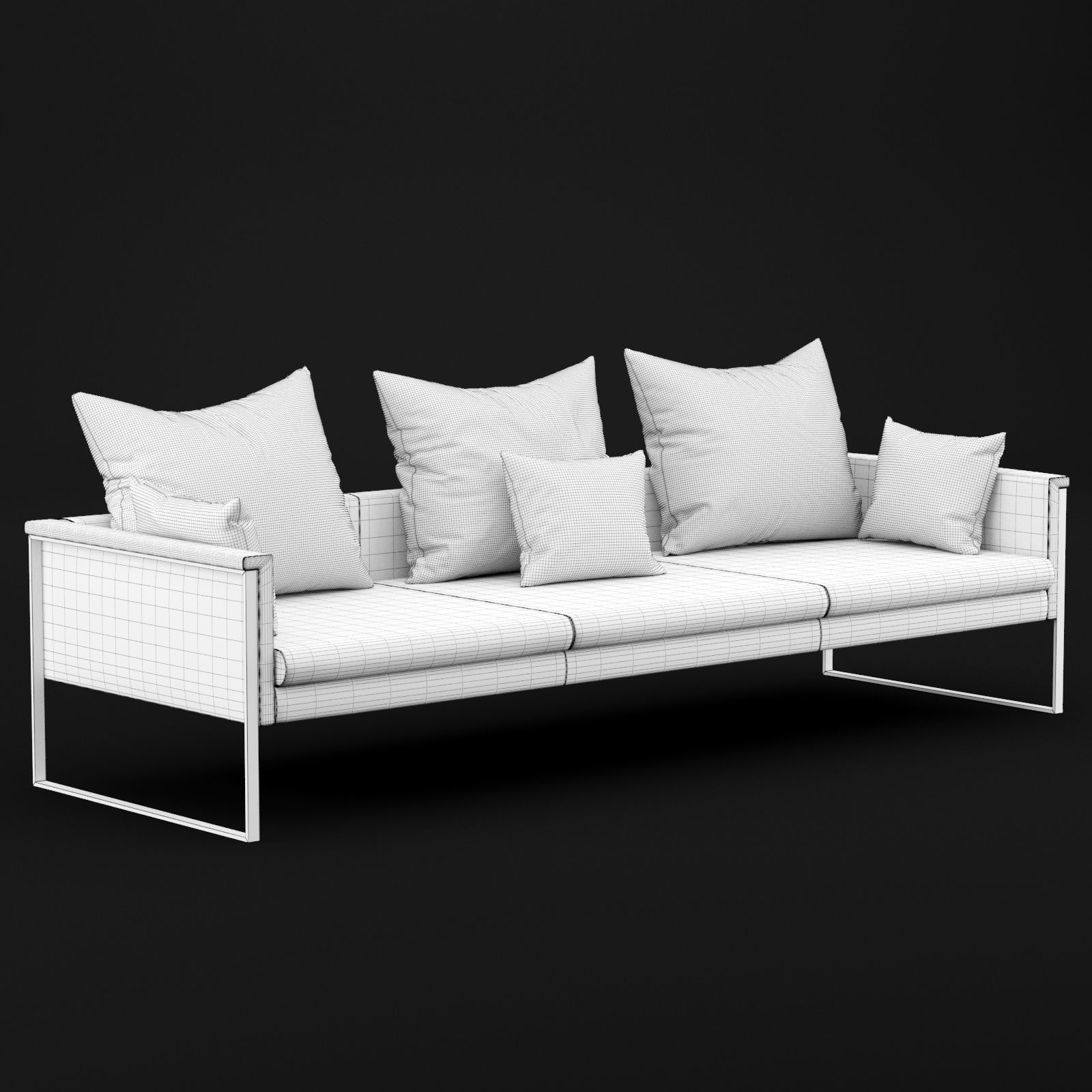 Sofa go large triple BT design 3D model_9