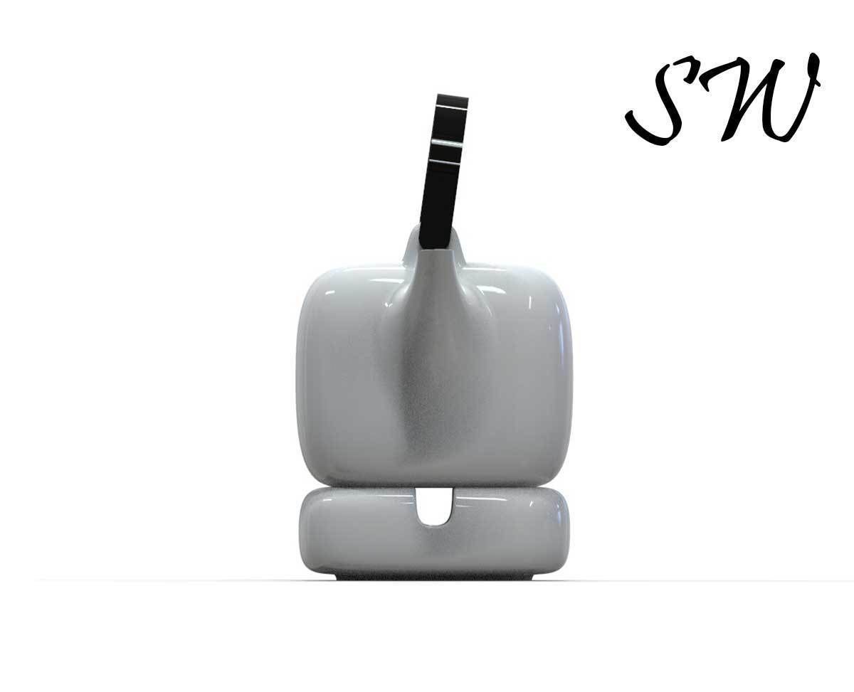 White Porcelain Teapot 3D model 3D print model_3