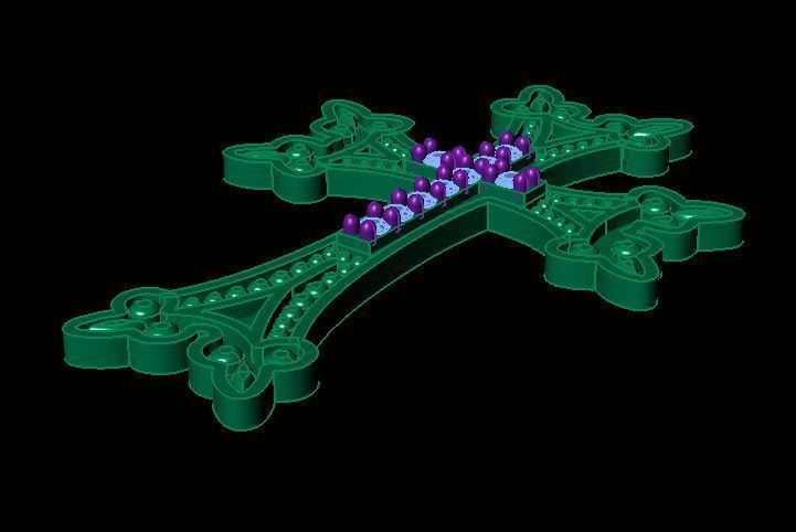 cross pendant 3D print model_1