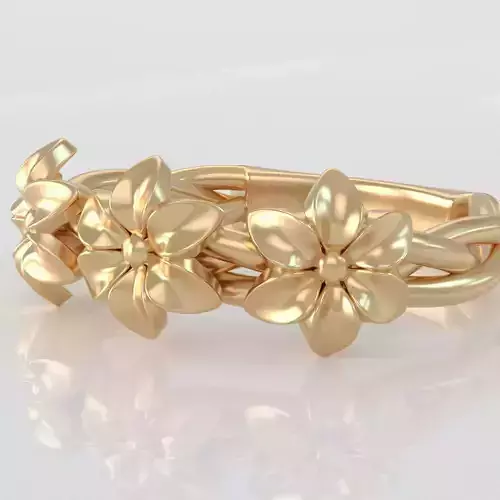Flower Ring 3D print model