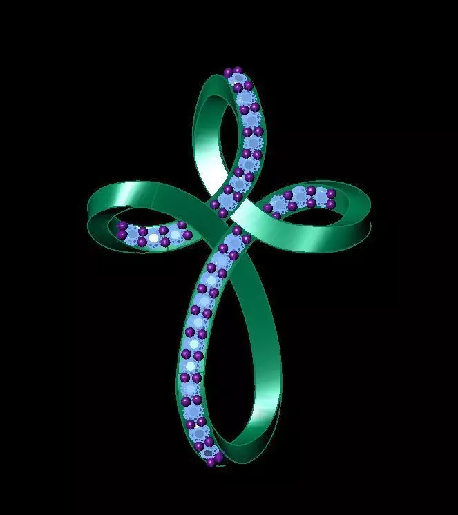 cross pendant 3D print model_0