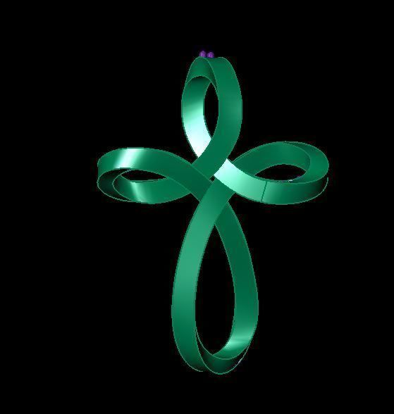 cross pendant 3D print model_2