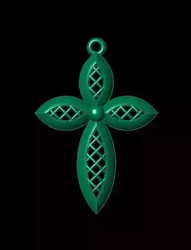 cross pendant 3D print model