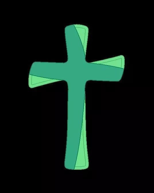 cross pendant 3D print model_0