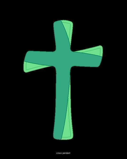 9 Cross Pendant 3D Model Collection_8