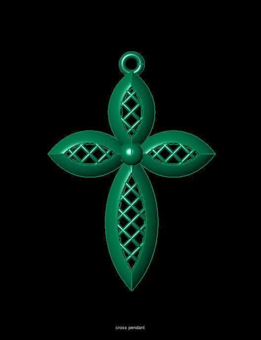 9 Cross Pendant 3D Model Collection_5