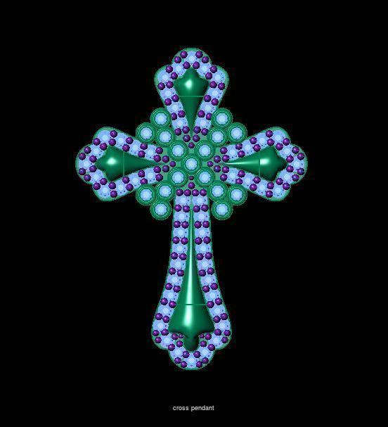 9 Cross Pendant 3D Model Collection_6