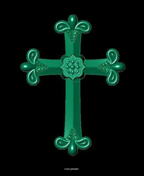 9 Cross Pendant 3D Model Collection_7
