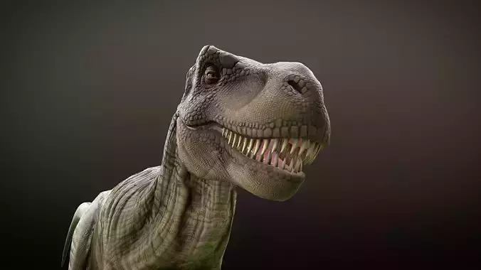 T Rex Dinosaur Rig and Animations Low-poly 3D model