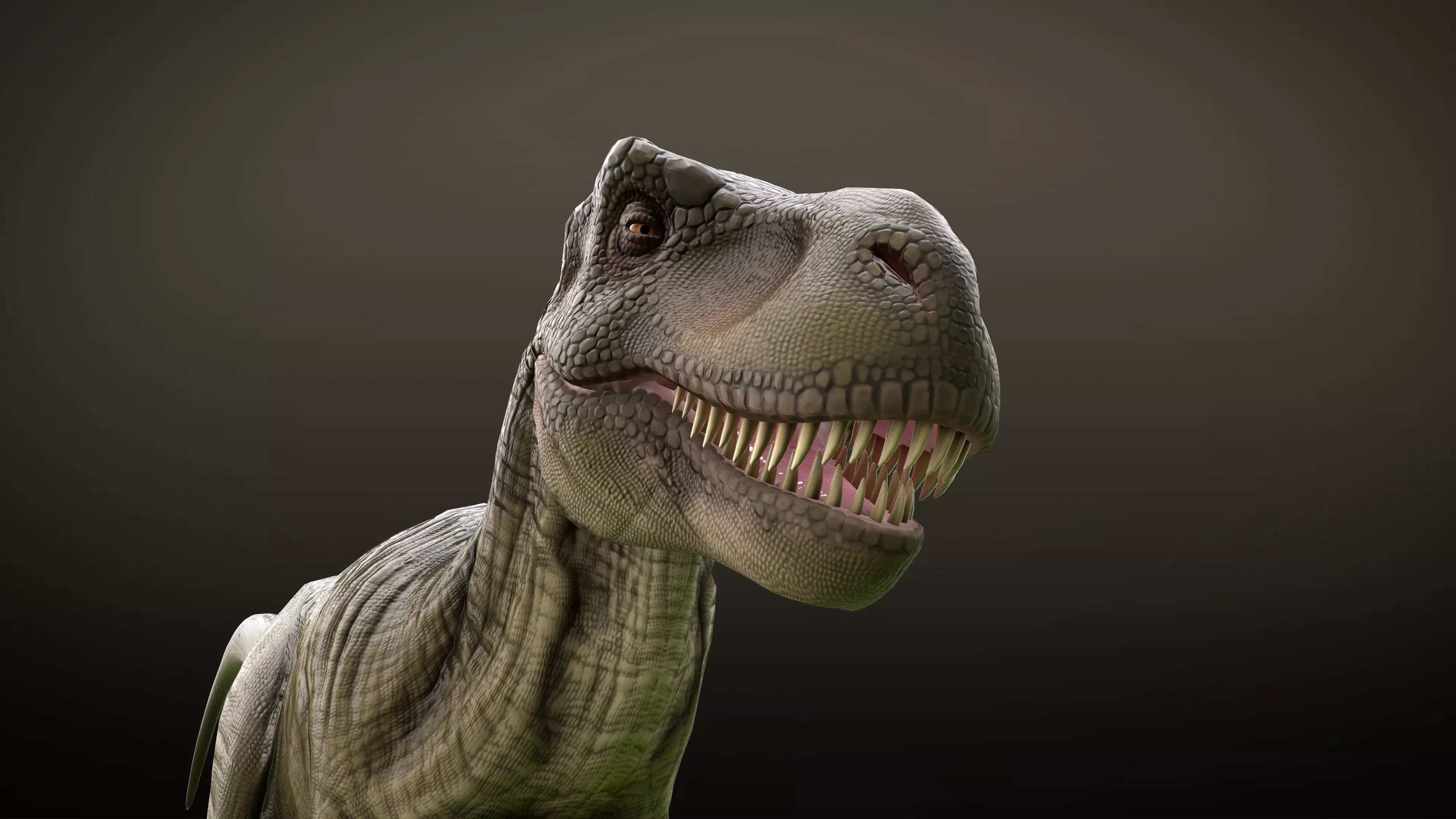 T Rex Dinosaur Rig and Animations Low-poly 3D model