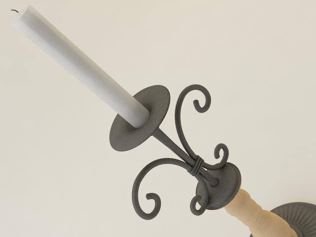 Iron Candle Holder 3D model_1