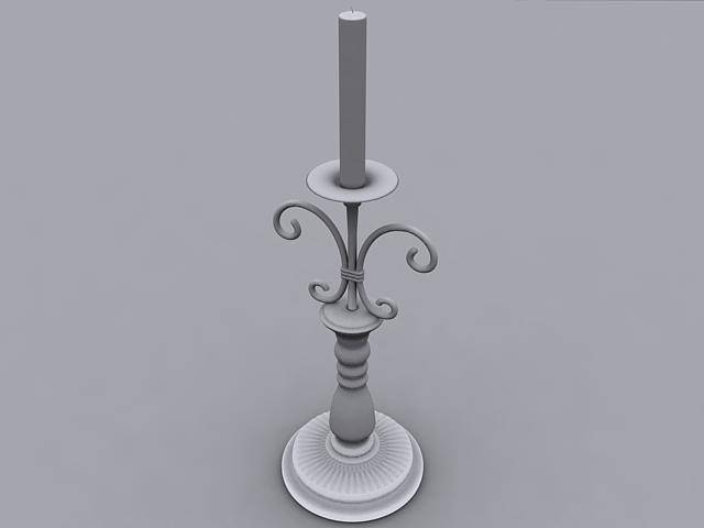 Iron Candle Holder 3D model_4