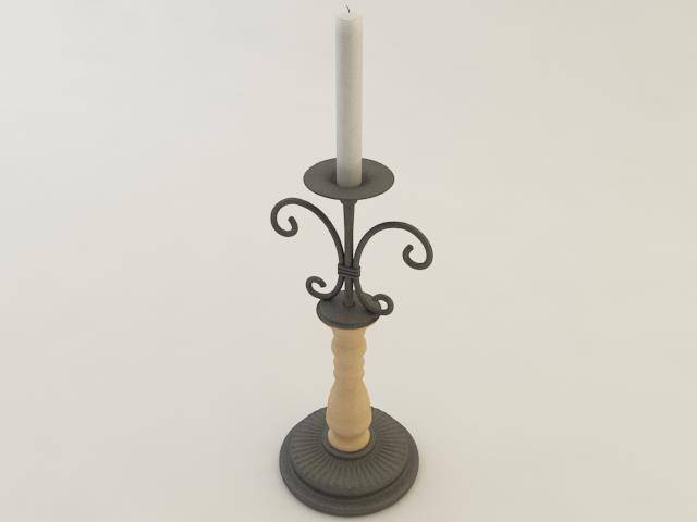 Iron Candle Holder 3D model_5
