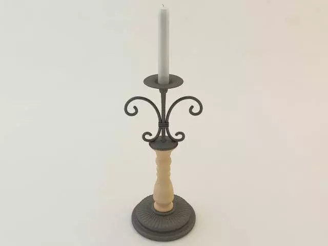 Iron Candle Holder 3D model_0