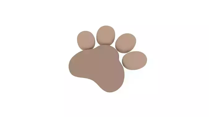Cats paw Low poly Free low-poly 3D model