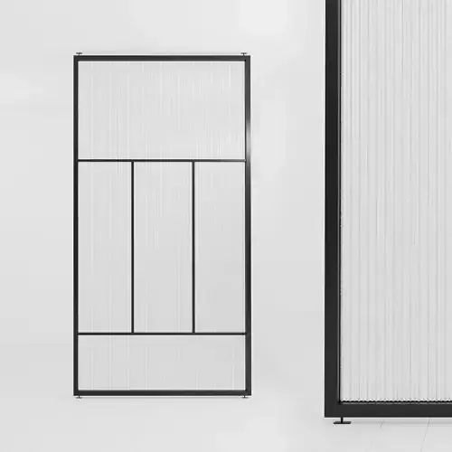 Glass partition door 76 Low-poly 3D model
