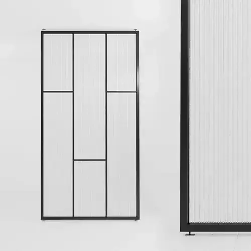 Glass partition door 73 Low-poly 3D model
