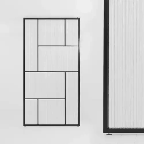 Glass partition door 72 Low-poly 3D model