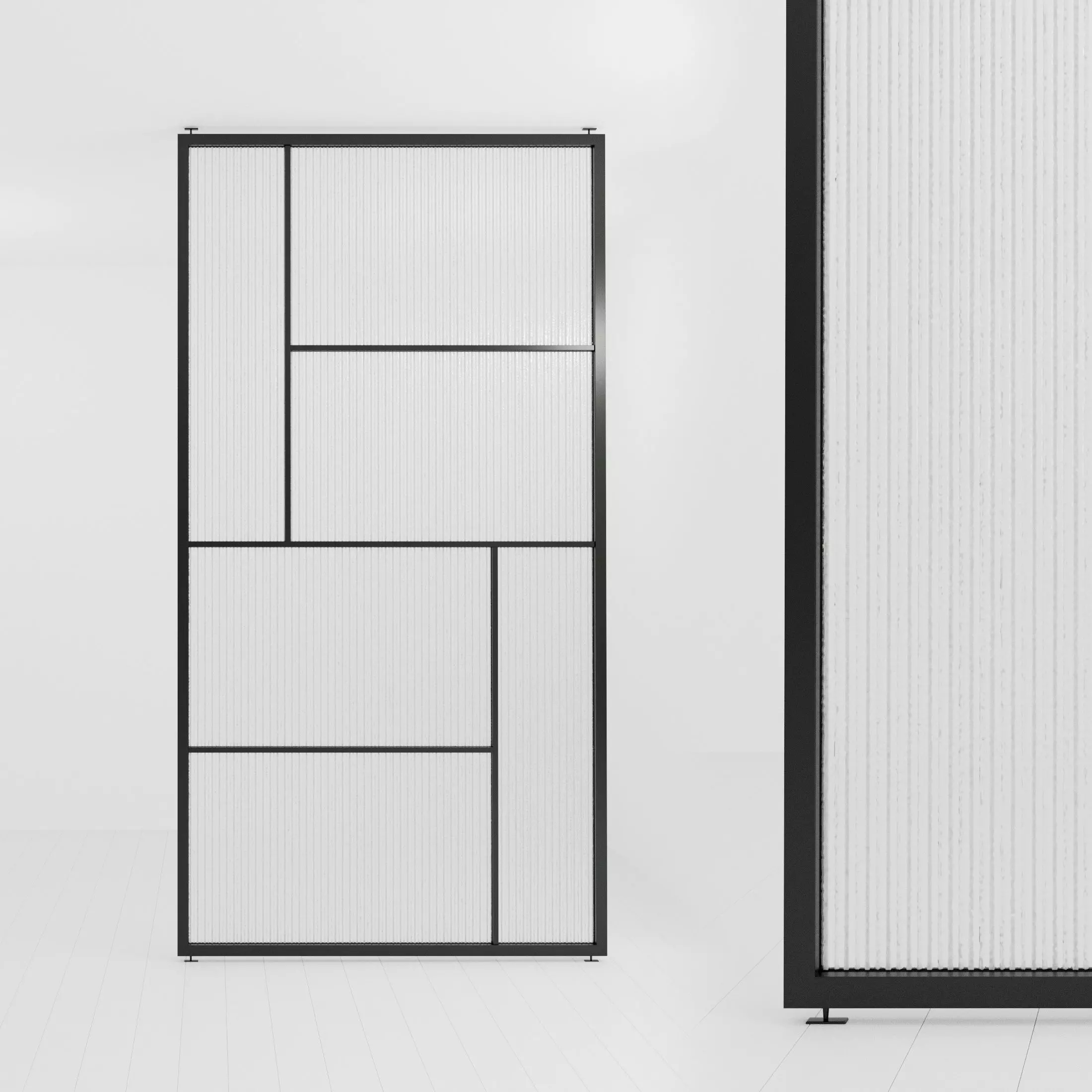 Glass partition door 70 Low-poly 3D model
