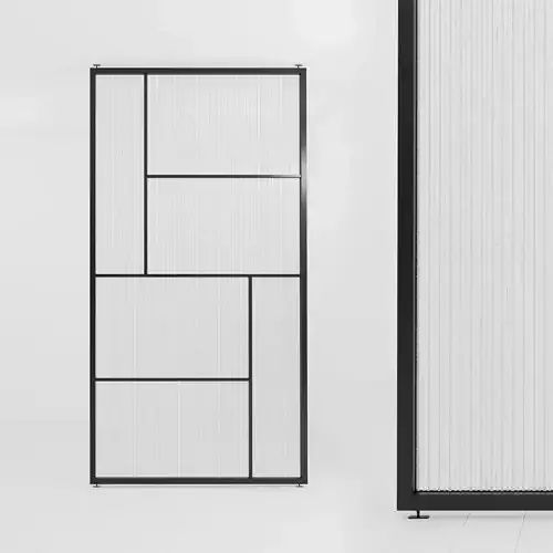 Glass partition door 70 Low-poly 3D model