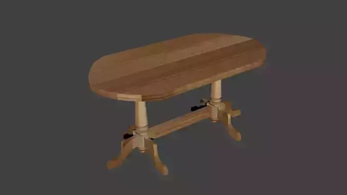 Dinning Table Elliptical 3D Beautiful