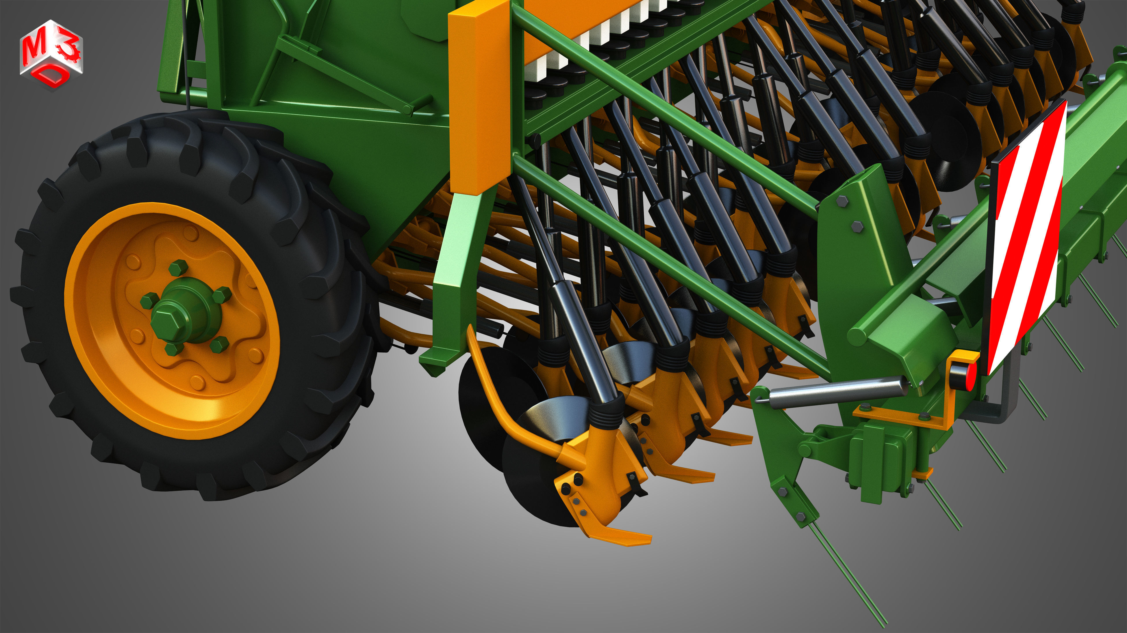 SEED DRILL Amazone D8 30 Super 3D model_9