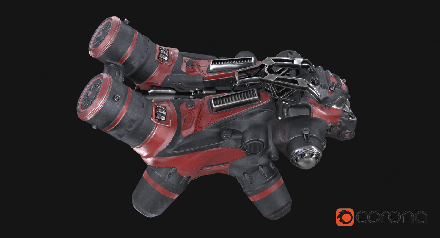 Flying truck Low-poly 3D model_7