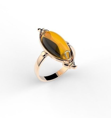 amber ring 3D print model
