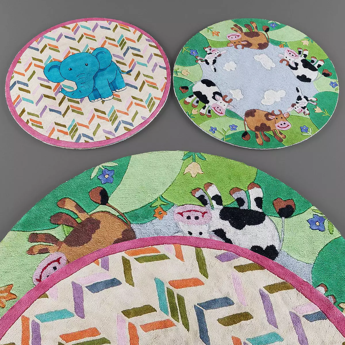 Rugs collection 070 Low-poly 3D model_0