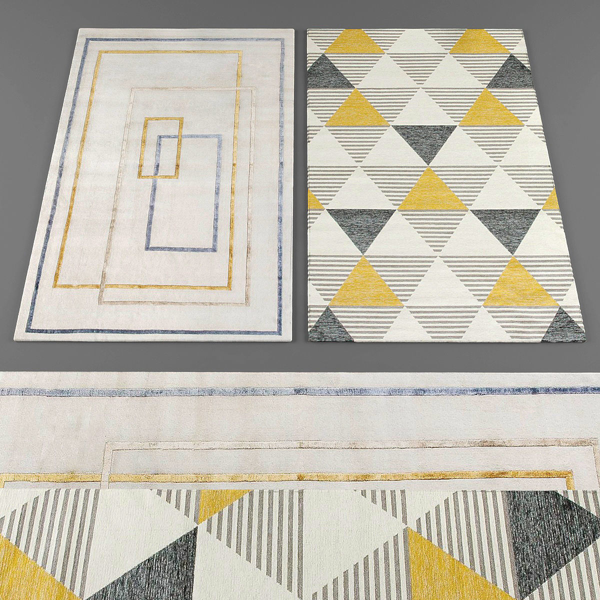 Rugs collection 074 Low-poly 3D model_2