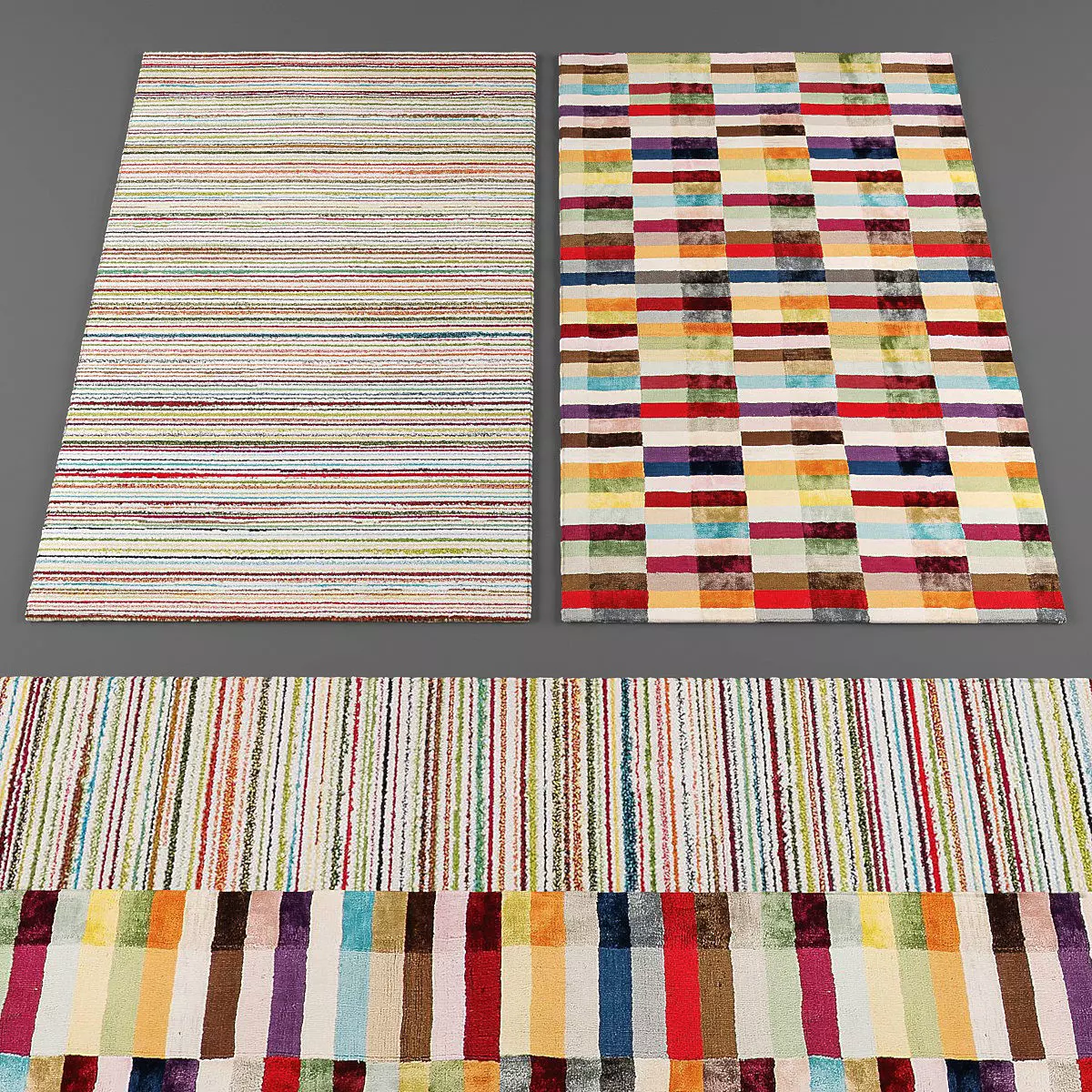 Rugs collection 074 Low-poly 3D model_0