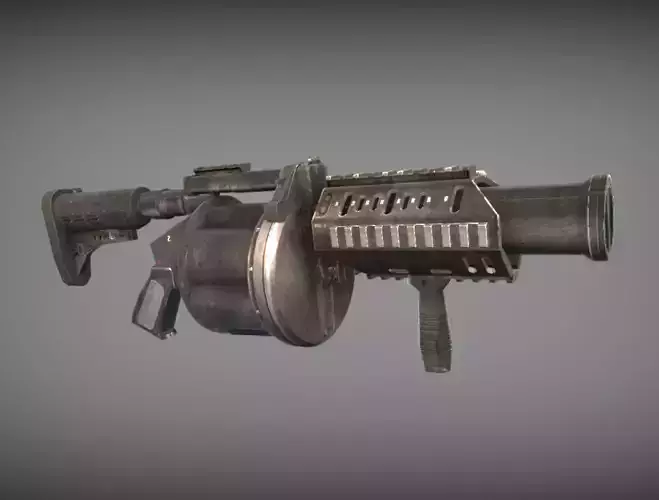 MK32 Grenade Launcher Low-poly 3D model